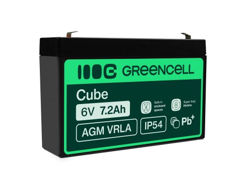 Bateria AGM GEL 6V 7,2Ah bateria de chumbo Green Cell livre de manutenção para cortadores de grama e tratores
