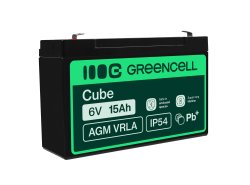 Bateria AGM GEL 6V 15Ah bateria de chumbo Green Cell livre de manutenção para alarme e iluminação
