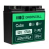 Bateria AGM GEL 12V 17Ah bateria de chumbo Green Cell livre de manutenção para fotovoltaicos e ecobatímetro