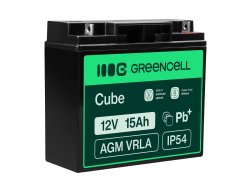 Green Cell® AGM 12V 15Ah bateria VRLA bateria acidificada ao chumbo sem manutenção cortador de pesca barco scooter trator