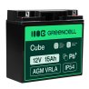 Green Cell® AGM 12V 15Ah bateria VRLA bateria acidificada ao chumbo sem manutenção cortador de pesca barco scooter trator