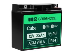 Bateria Green Cell® AGM 12V 22Ah bateria de chumbo-ácido sem manutenção para cortadores de grama, carrinhos de golfe