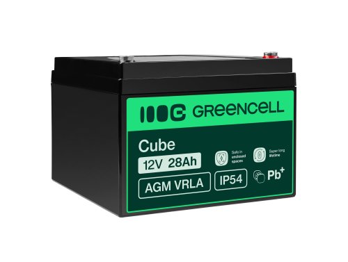 Bateria Green Cell® AGM 12V 28Ah bateria de chumbo-ácido sem manutenção para barco acionamento de barco scooter elétrico