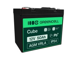 GreenCell® AGM 12V 50Ah VRLA Bateria Gel de ciclo profundo de powerchair com bateria fotovoltaica de lazer campervan