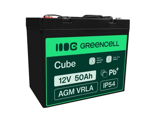 GreenCell® AGM 12V 50Ah VRLA Bateria Gel de ciclo profundo de powerchair com bateria fotovoltaica de lazer campervan
