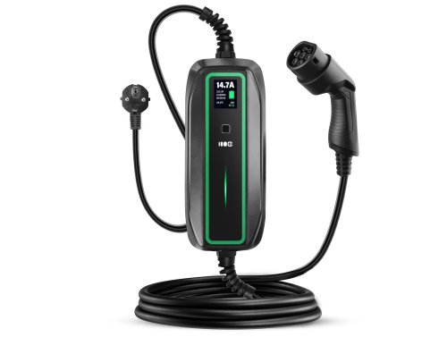 Green Cell Carregador Móvel 3.6kW Tipo 2 - Schuko 6.5m GC PowerCable para carregar EV Carros Eléctricos e Híbridos Plug-In PHEV