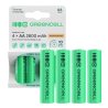 4x Pilhas recarregáveis AA R6 2600mAh Ni-MH Baterias Green Cell
