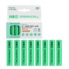8x Pilhas recarregáveis AAA R3 950mAh Ni-MH Baterias Green Cell