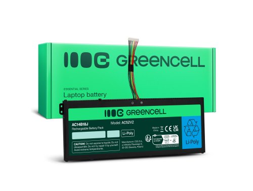 Green Cell Bateria AC14B13J AC14B18J para Acer Aspire 3 A315-23 A315-55G ES1-111M ES1-331 ES1-531 ES1-533 ES1-571
