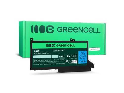 Green Cell Bateria DJ1J0 para Dell Latitude 7280 7290 7380 7390 7480 7490