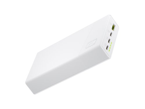 Green Cell PowerPlay20s Powerbank branco 20000mAh 22.5W PD USB C com carregamento rápido para iPhone 15 14 13 12 11 X